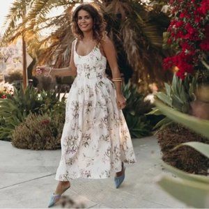 Brock Collection x H&M dress floral cream dress